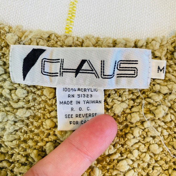 Vintage Chaus Nubby Knit Top Flutter Sleeves Women Medium Cottagecore Twee Femme - Picture 10 of 11